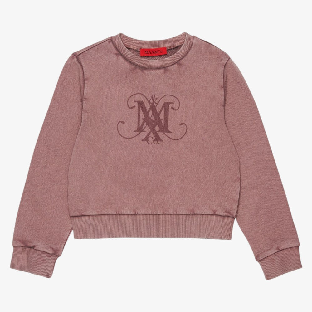 Washed Monogram Sweatshirt - Mauve
