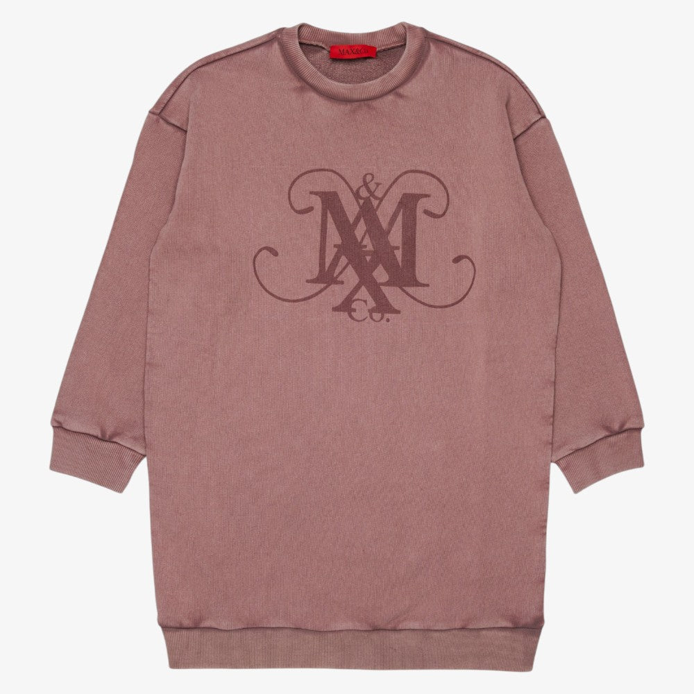 Acid Wash Sweat Dress - Mauve
