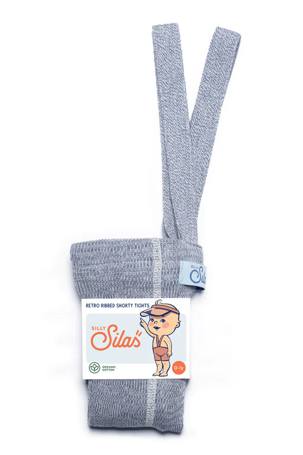 Silly Silas Shorty Cotton Tights - Marshmallow Sky