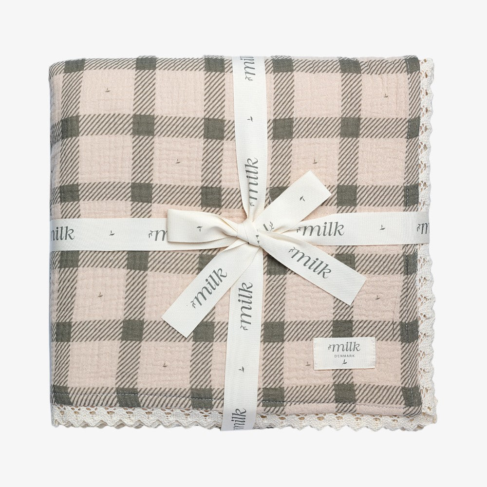 Lace Edge Blanket - Grid