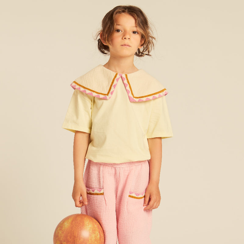 Barbara Collar Top - Yellow