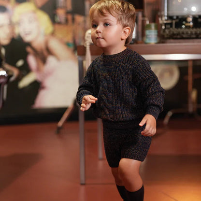 Cable Sweater And Pants - Midnight