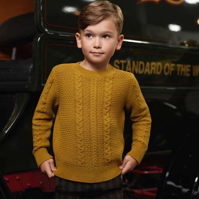 Alder Cable Sweater - Mustard