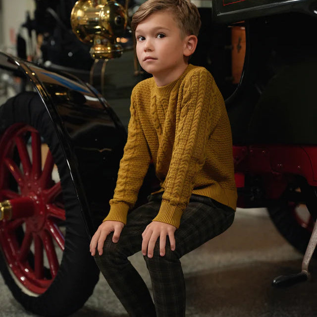 Alder Cable Sweater - Mustard