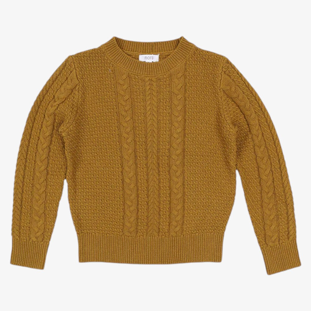 Alder Cable Sweater - Mustard