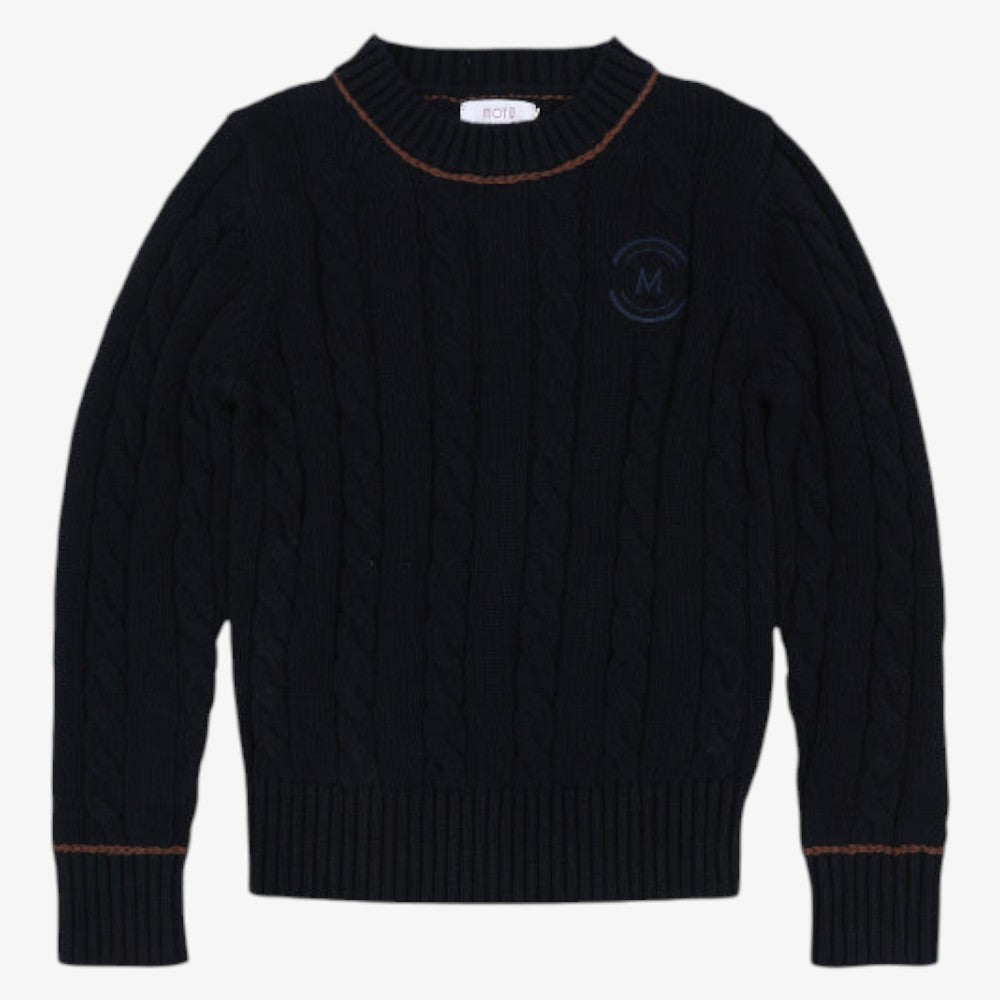 Archer Piped Sweater - Midnight