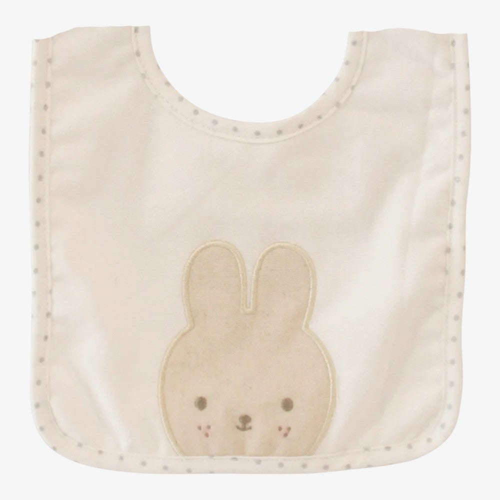 Linen Bunny Bib - Ivory