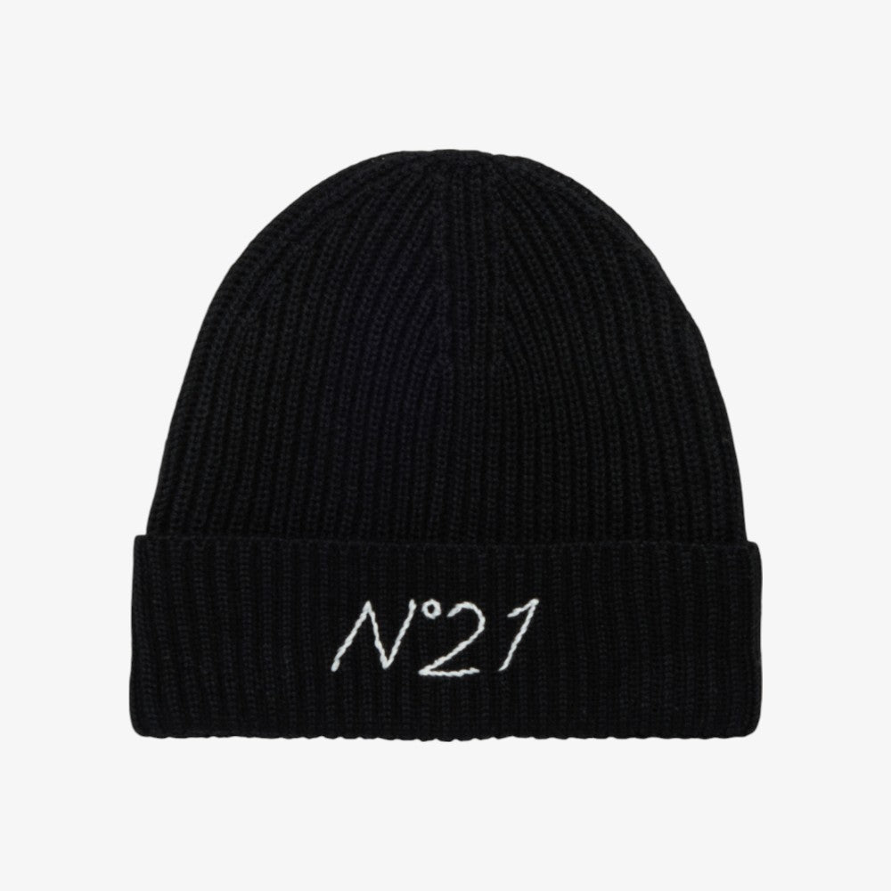 Logo Knit Hat - Black