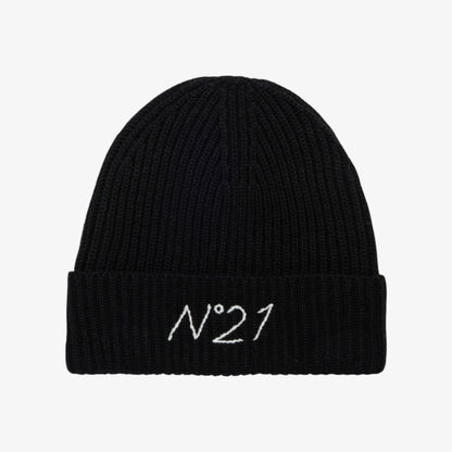 Logo Knit Hat - Black