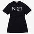 Logo T-Shirt Dress With Tie - Black