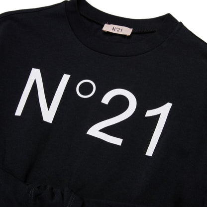 Logo T-Shirt Dress With Tie - Black