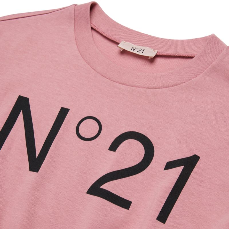 Logo T-Shirt Dress With Tie - Pink