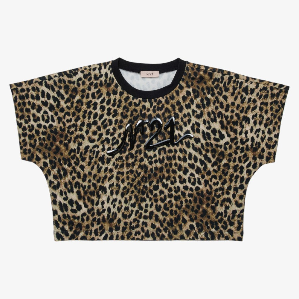 Leopard Logo Tee - Black
