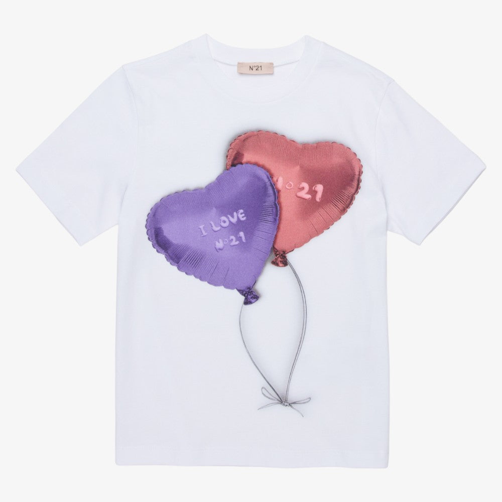 Balloon Logo Tee - White