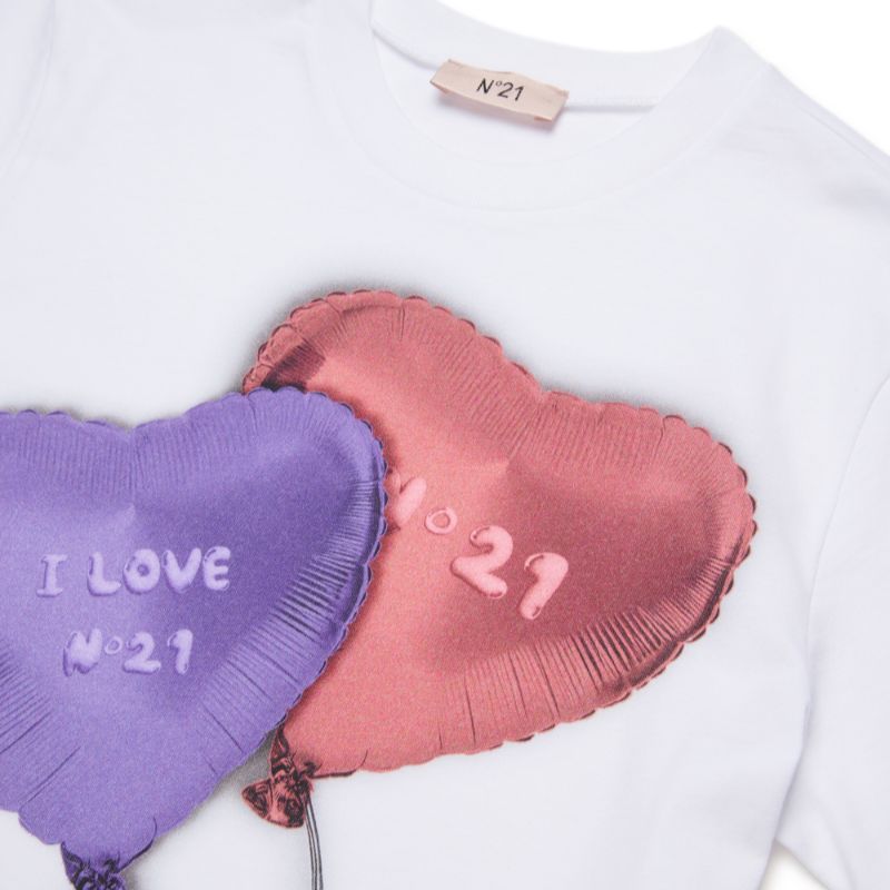 Balloon Logo Tee - White