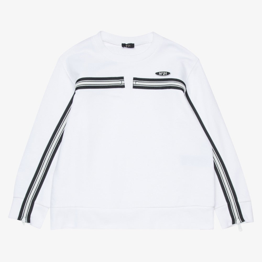 Zipper Sweatshirt - White