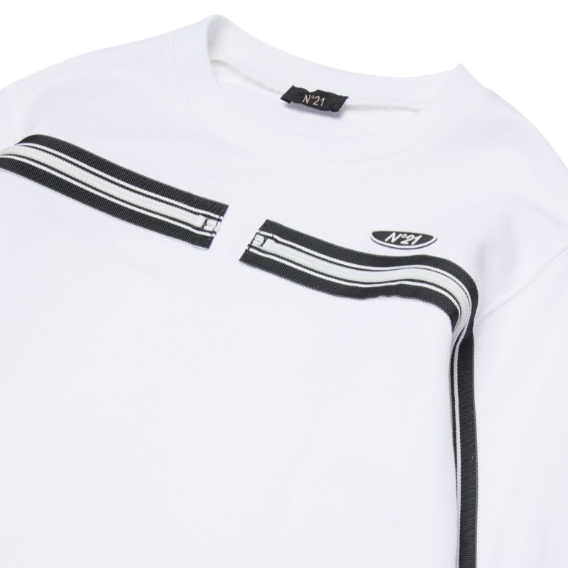 Zipper Sweatshirt - White