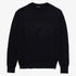 Rib Knit Logo Sweater - Black