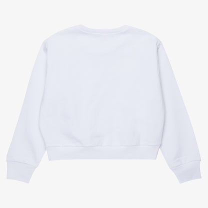 Jewel Trim Sweatshirt - White