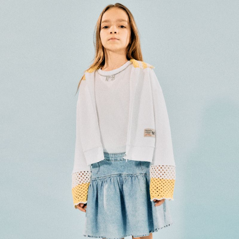 Jewel Trim Sweatshirt - White