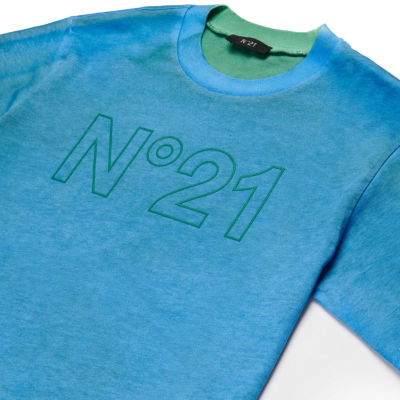 Oversized Logo Tee - Faded Blue