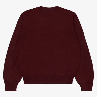 Contrast Logo Sweater - Maroon