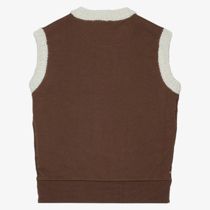 Chevron Pattern Vest - Off White