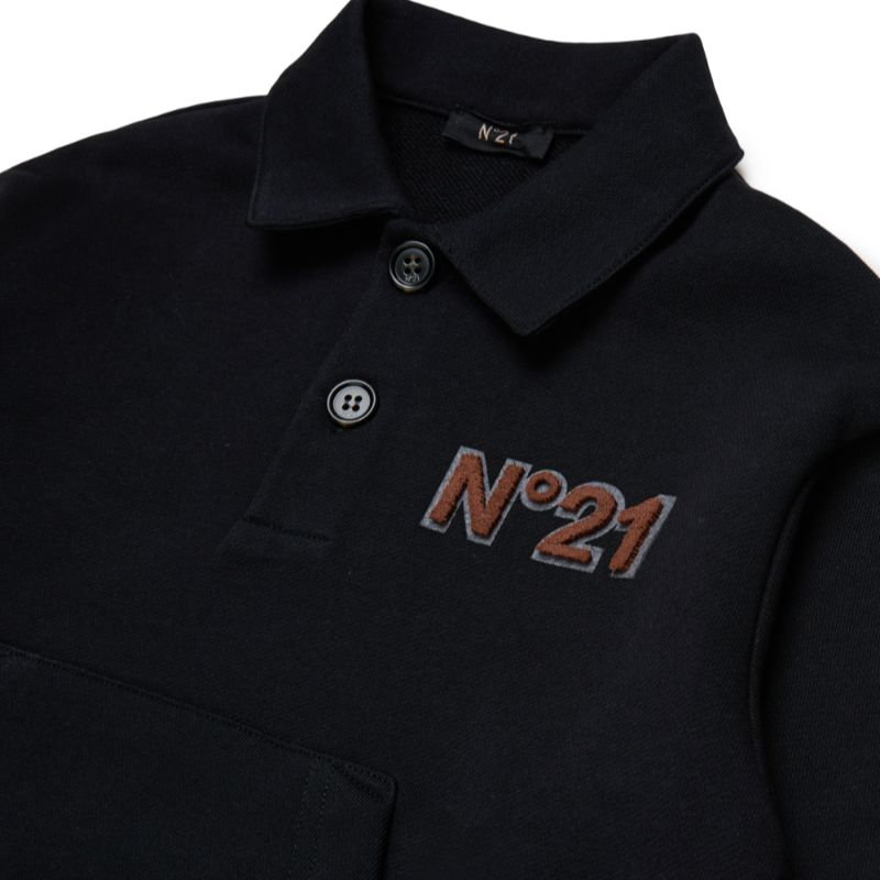 French Terry Polo - Black