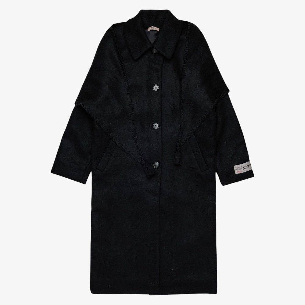 Wool Blend Coat - Black