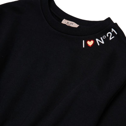Logo Sweat Dress - Black