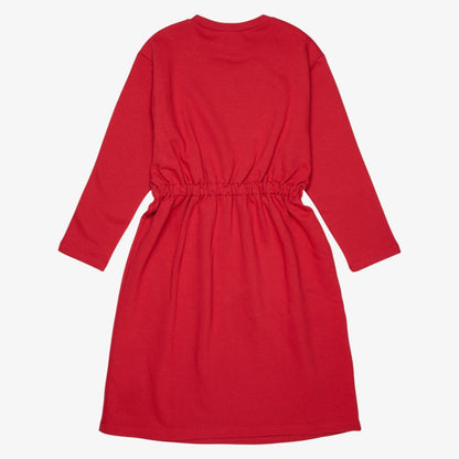 Logo Sweat Dress - Coral Red