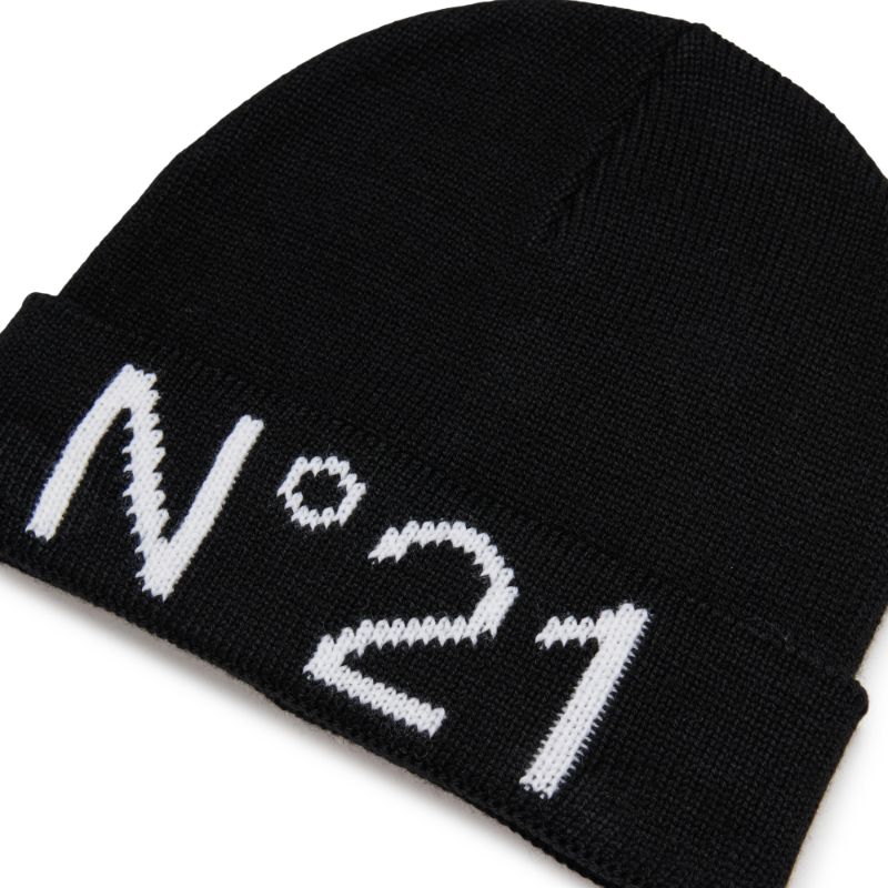 Knit Logo Beanie - Black
