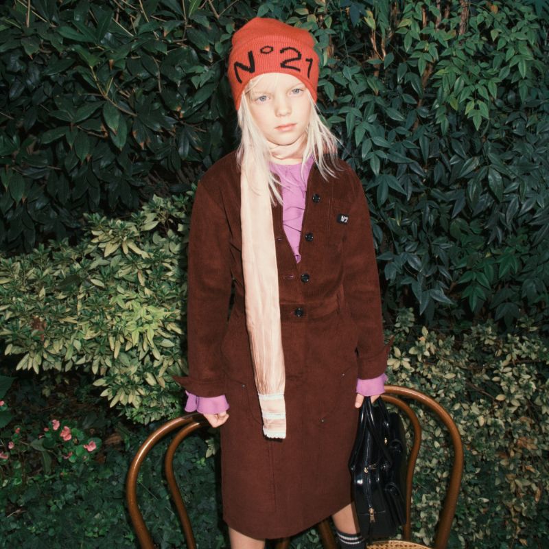 Knit Logo Beanie - Coral Red
