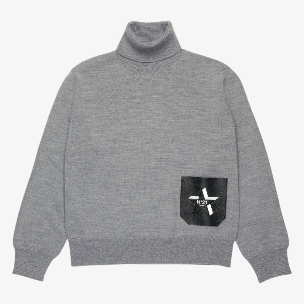 Pocket Turtleneck - Grey