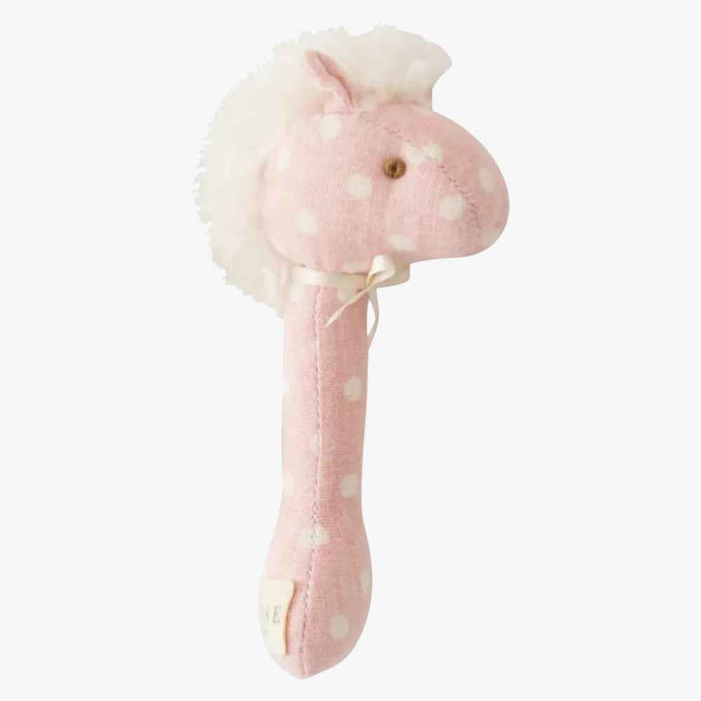Horse Stick Rattle - Pink–n4648-pink – blubellebaby
