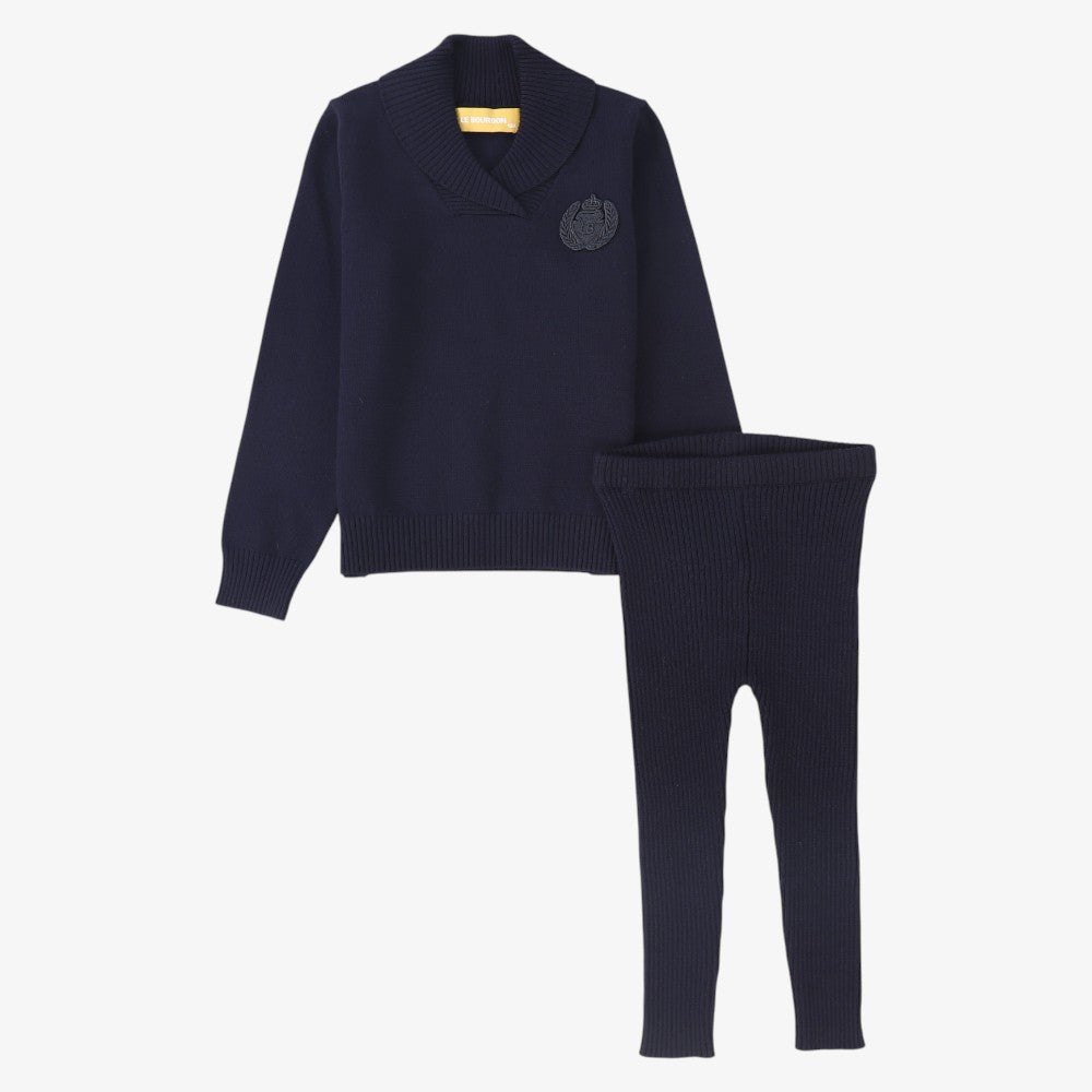 Wrap Neck Set - Navy