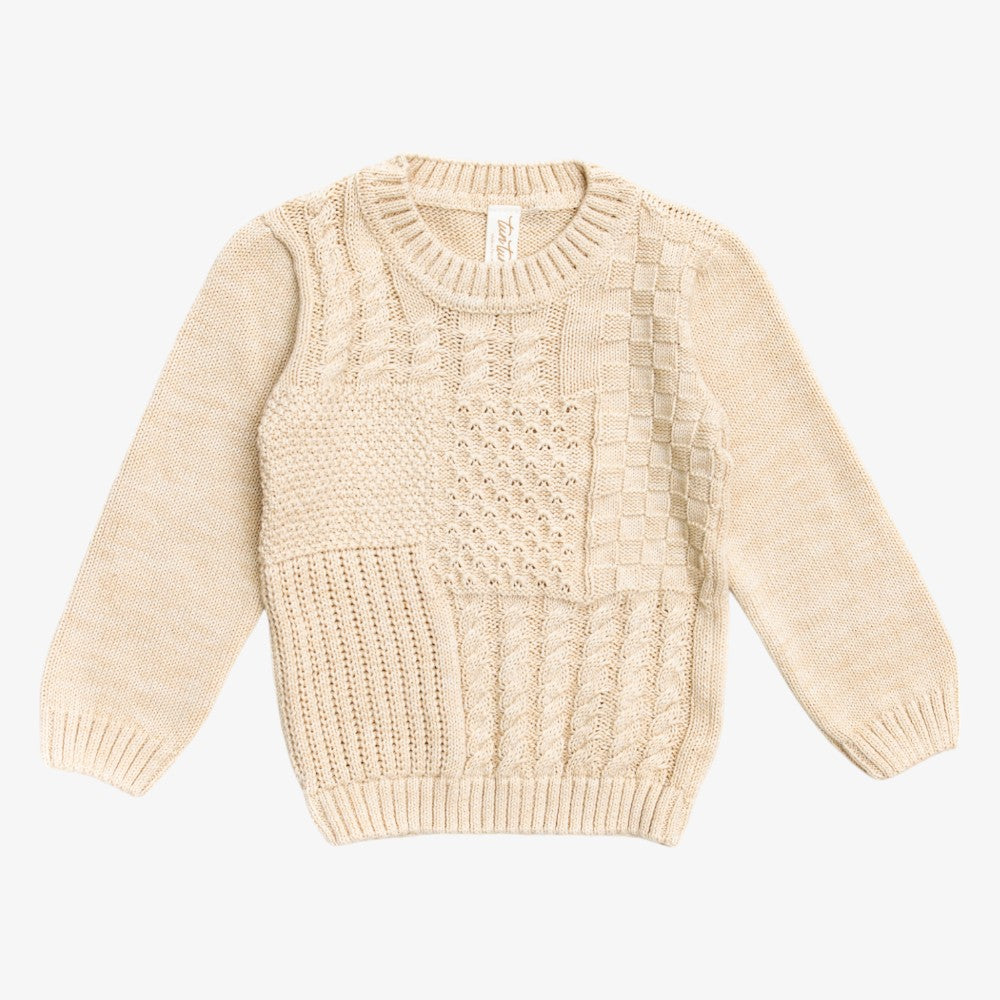 Patchwork Sweater - Oatmeal Marl