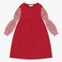 Scuba Twirl Dress - Raspberry&cream