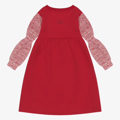 Scuba Twirl Dress - Raspberry&amp;cream