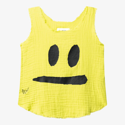 Smirk Muslin Tank Top - Hot Lime