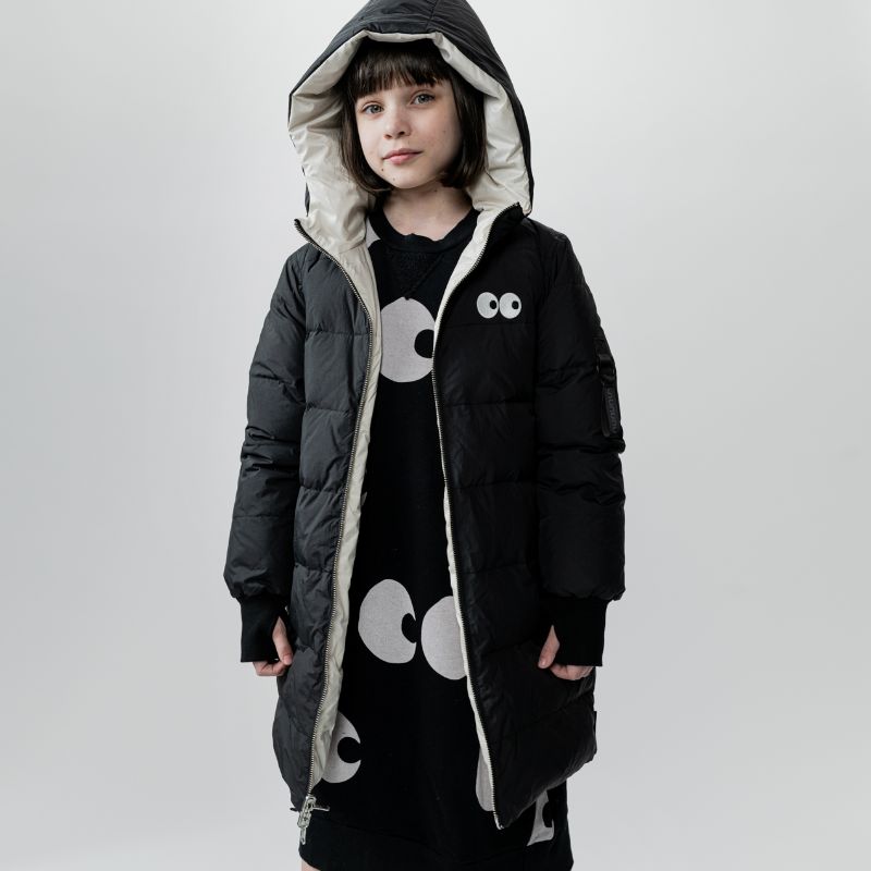 Reversible Coat - Black-smokey