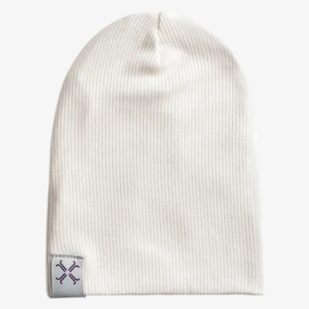 Thick Rib Knit Beanie - Natural White