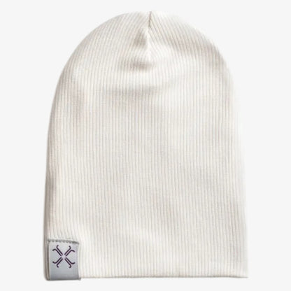 Thick Rib Knit Beanie - Natural White