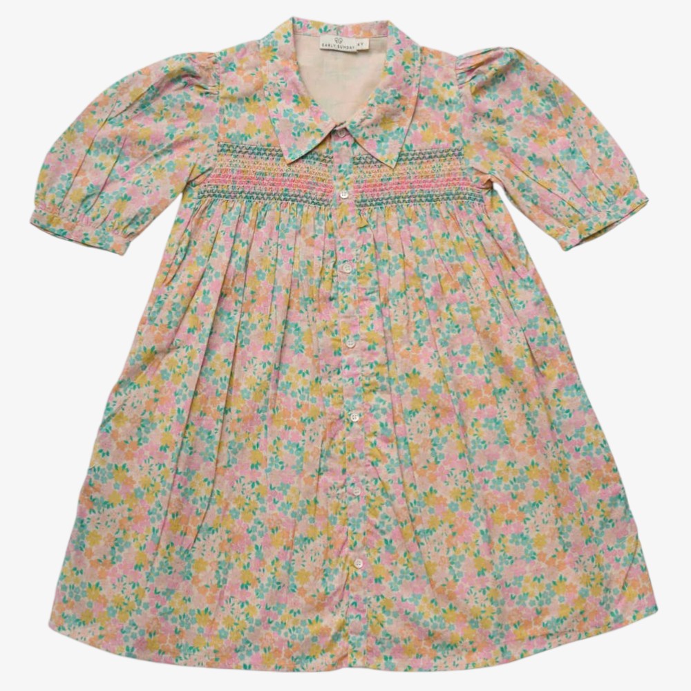 Jane Dress - Floral Mint