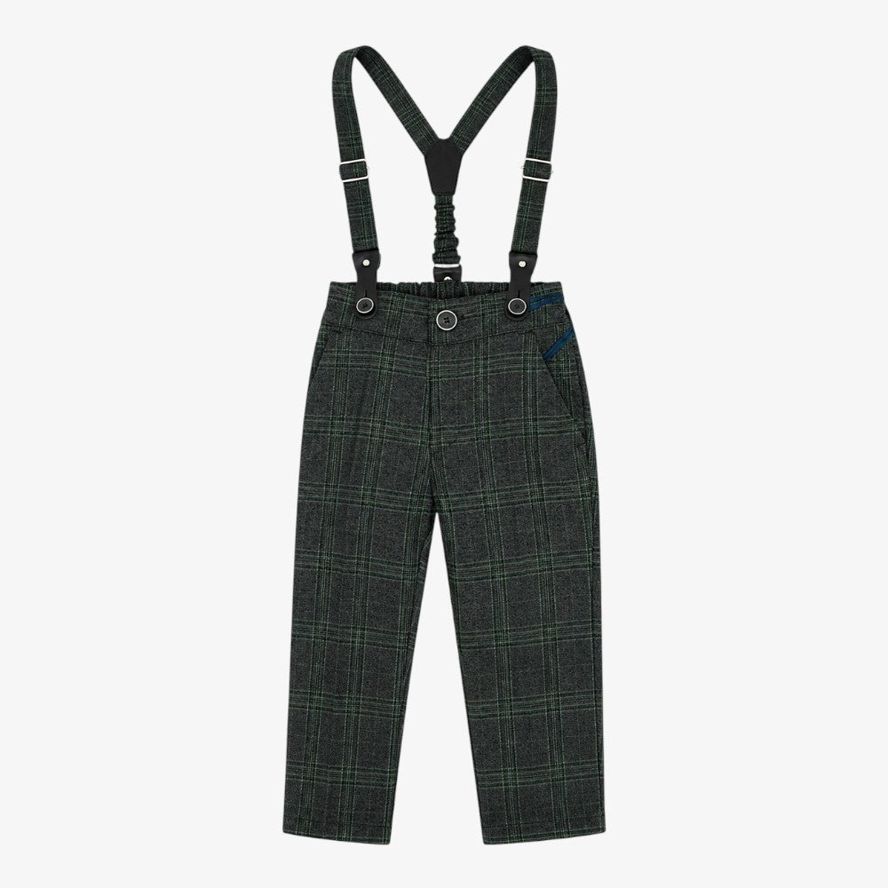 Suspender Pants - Black & Green