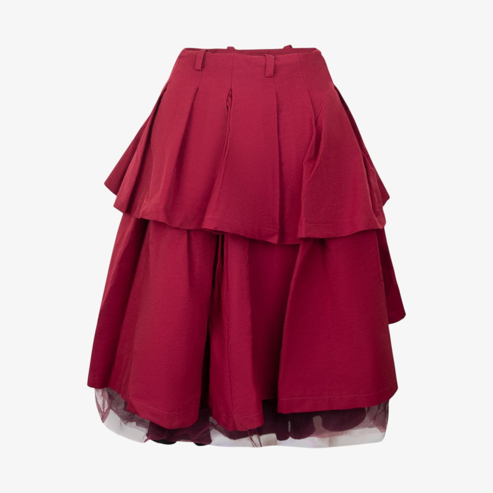 Odette Vest And Skirt - Burgundy