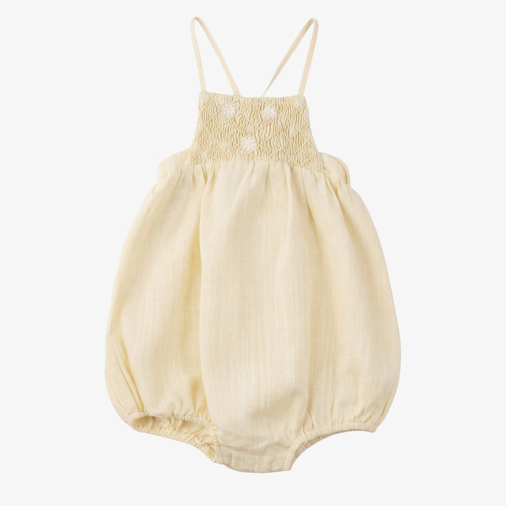 Linen Romper - Yellow