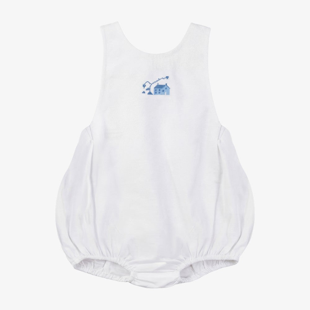 House Linen Romper - White