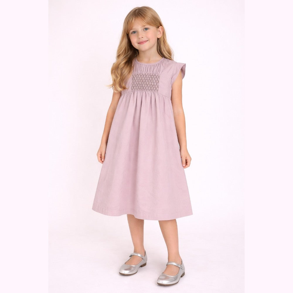 Elin Smocking Dress - Pink