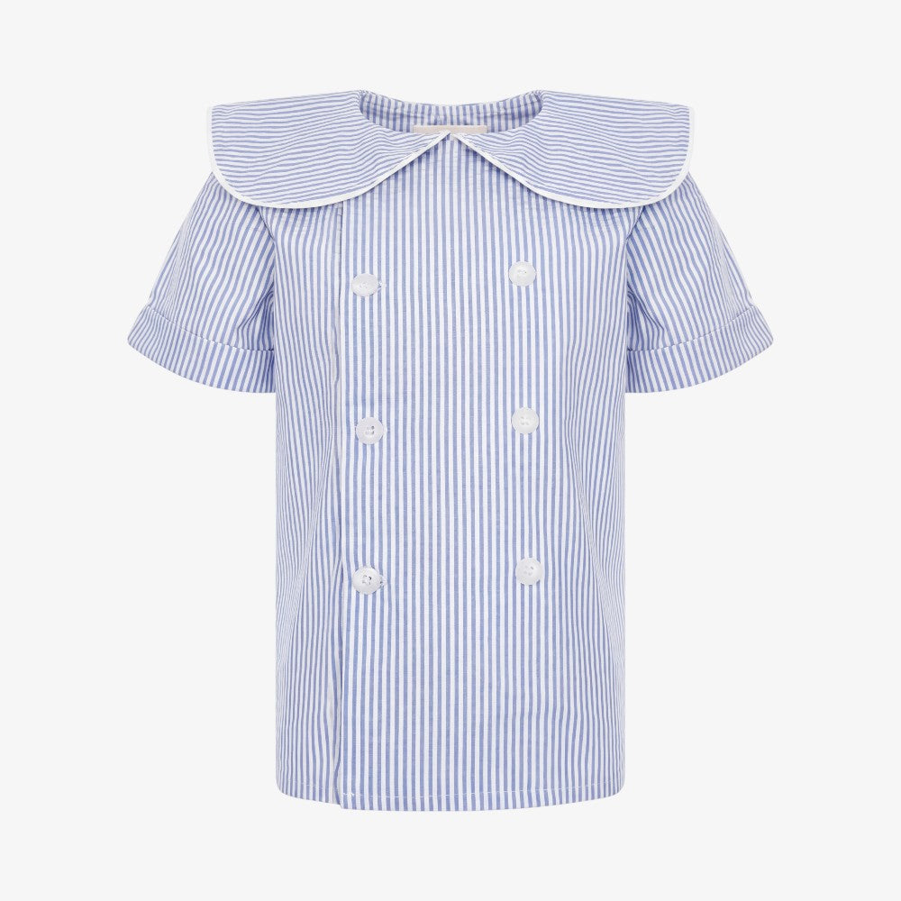 Sailor Stripe Shirt And Shorts - Blue